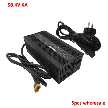

360W 48V 6A LiFePO4 Charger Output 58.4V 6A Charger XLRM Used for 48V 16S 20Ah 30Ah 40Ah 50Ah 80Ah LFP LiFePO4 battery pack 5pcs