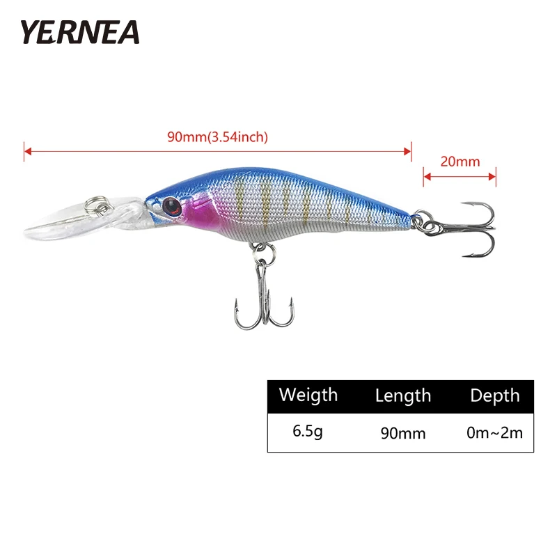 

New 1pcs 9cm 6.5 g pesca Minnow Wobblers 8 Colors Fishing Lures Artificial Bait Carp Crankbait Fishing Lure Tackle 3D Eyes
