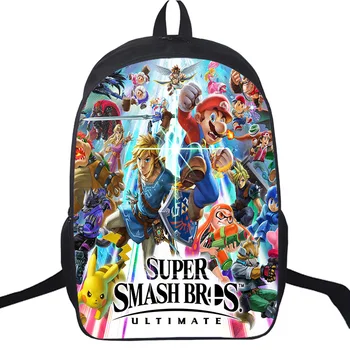 

16 Inch Hot Game Mario Bros backpack The Legend of Zelda Kids School Bags Boys Mochila Casual Cartoon back to school backpack