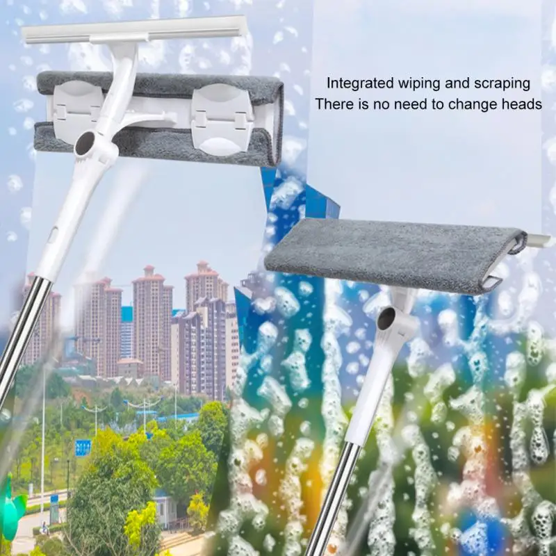 Window Cleaner Window Squeegee Microfiber Extendable Washer Cleaner Tools 180 Rotatable Cleaning Brush For High window cleaning brush,window cleaner