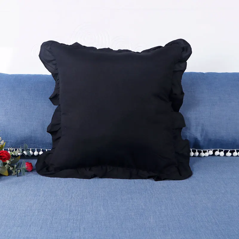 (HANYUE)The New Style Of Pure Color Frilly Wool Pillow Is Available In A Variety Of Colors outdoor seat cushions Cushions