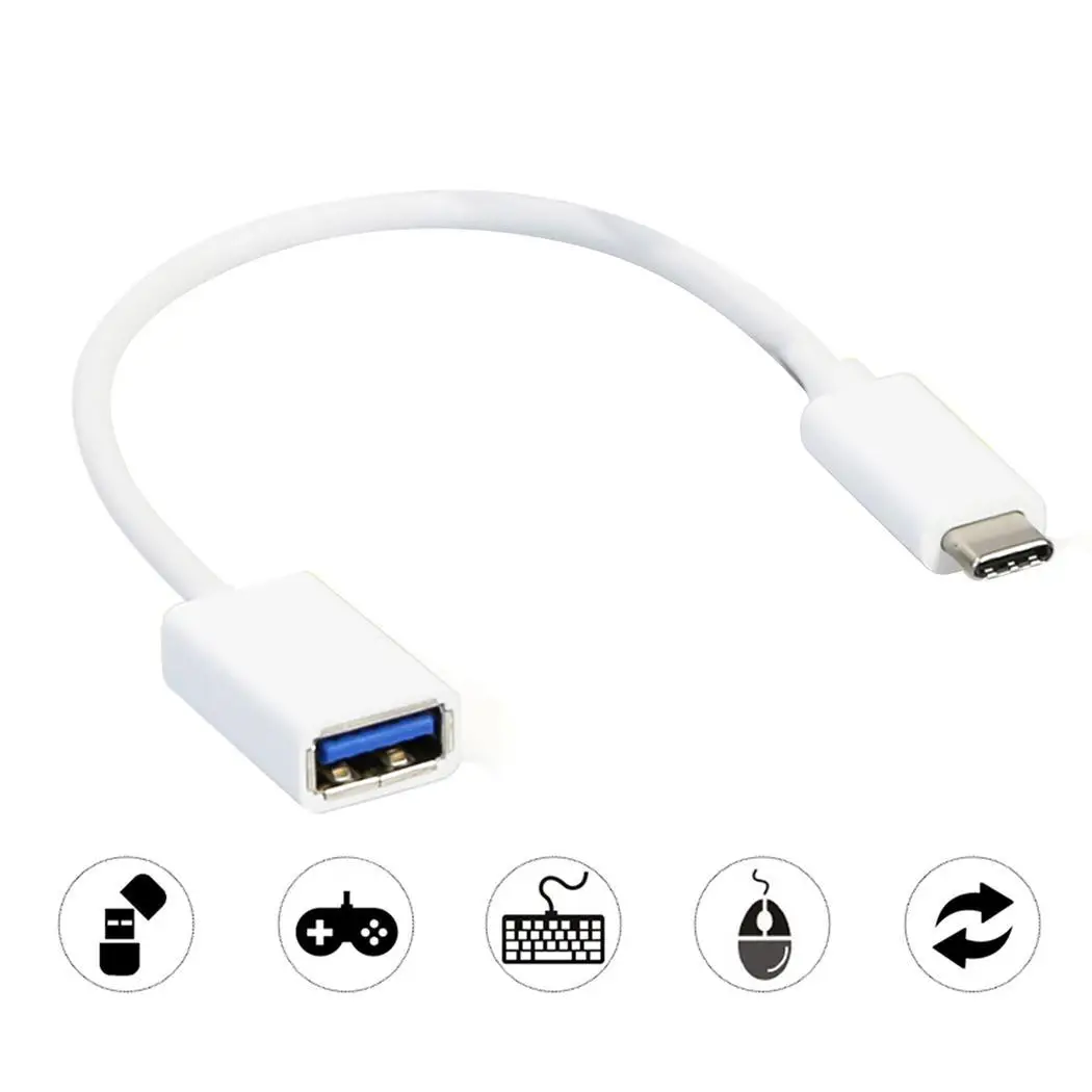 Кабель для передачи данных от type-C до USB2.0 MacBook 16 см/6,3 дюйма удлинитель данных Белый Кабель-адаптер для внутреннего, наружного