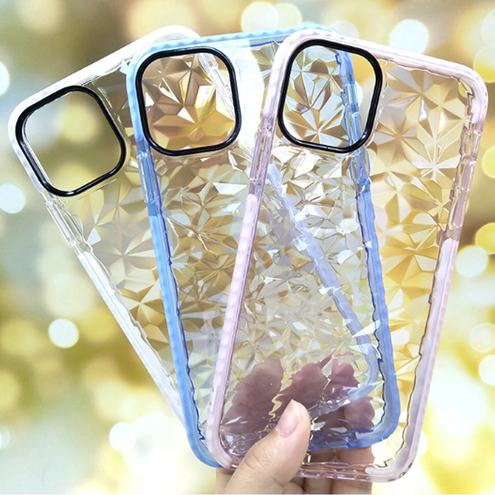 Прозрачный чехол с 3D алмазным узором для iPhone XS MAX XR X 8 7 Plus Прозрачная мягкая задняя