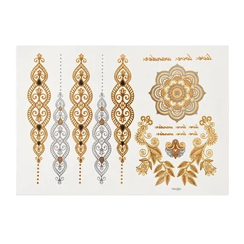 

Metallic Temporary Tattoos Sticker Fake Glitter Jewelry Tattoos Decal
