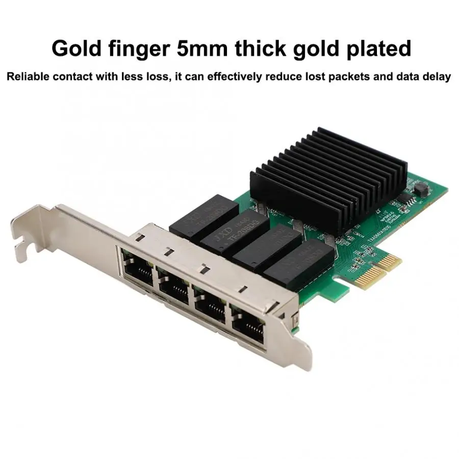 Для Intel350 4 порта 811 гигабит PCIE 1X сетевой интерфейс карты NIC для настольного сервера