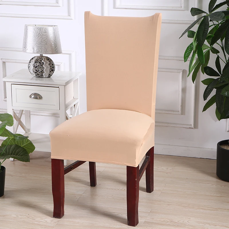 Modern Solid color Stretch Elastic Chair Covers Spandex Removable Slipcovers Chair cover for Dining room Banquet Wedding Kitchen