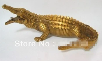 

914+++ Collectable Bronze Crocodile Figure Statue