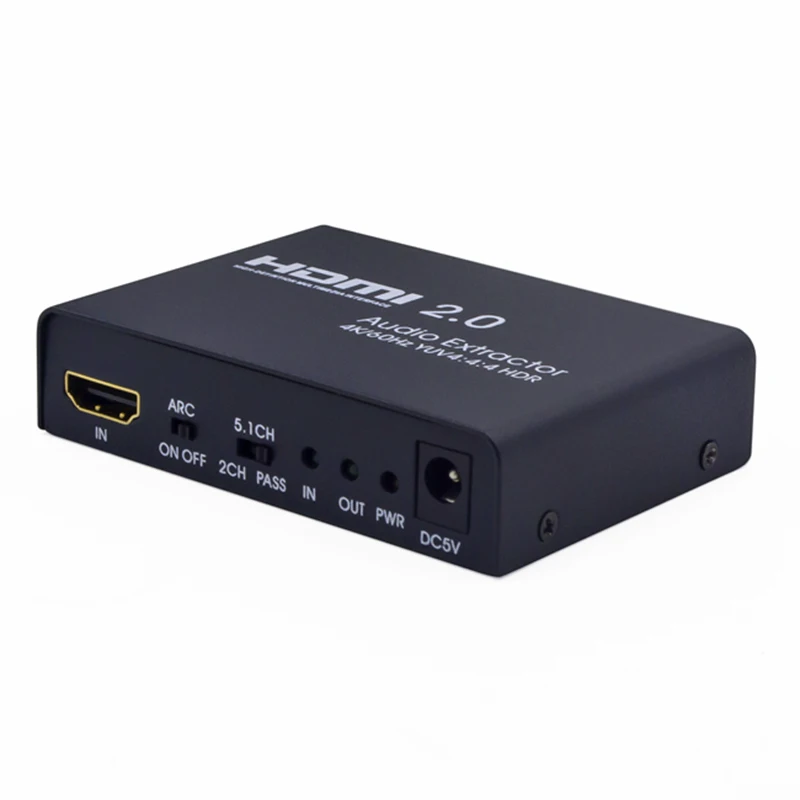 Hdmi 2.0 To Hdmi Audio Extractor Audio Extractor Support 4K/60Hz Yuv 4:4:4 Hdr Arc For Hd Box Ps3 Ps4