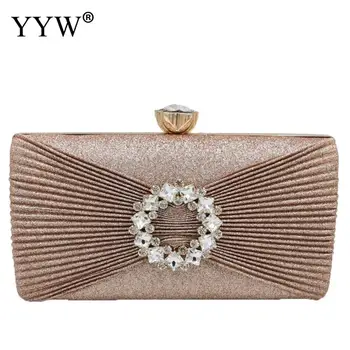 

Sequin Evening Clutch Bag Women 2019 Fashion Champagne Wedding Clutches With Rhinestone Luxury Crystal Prom Purse Clutch Women