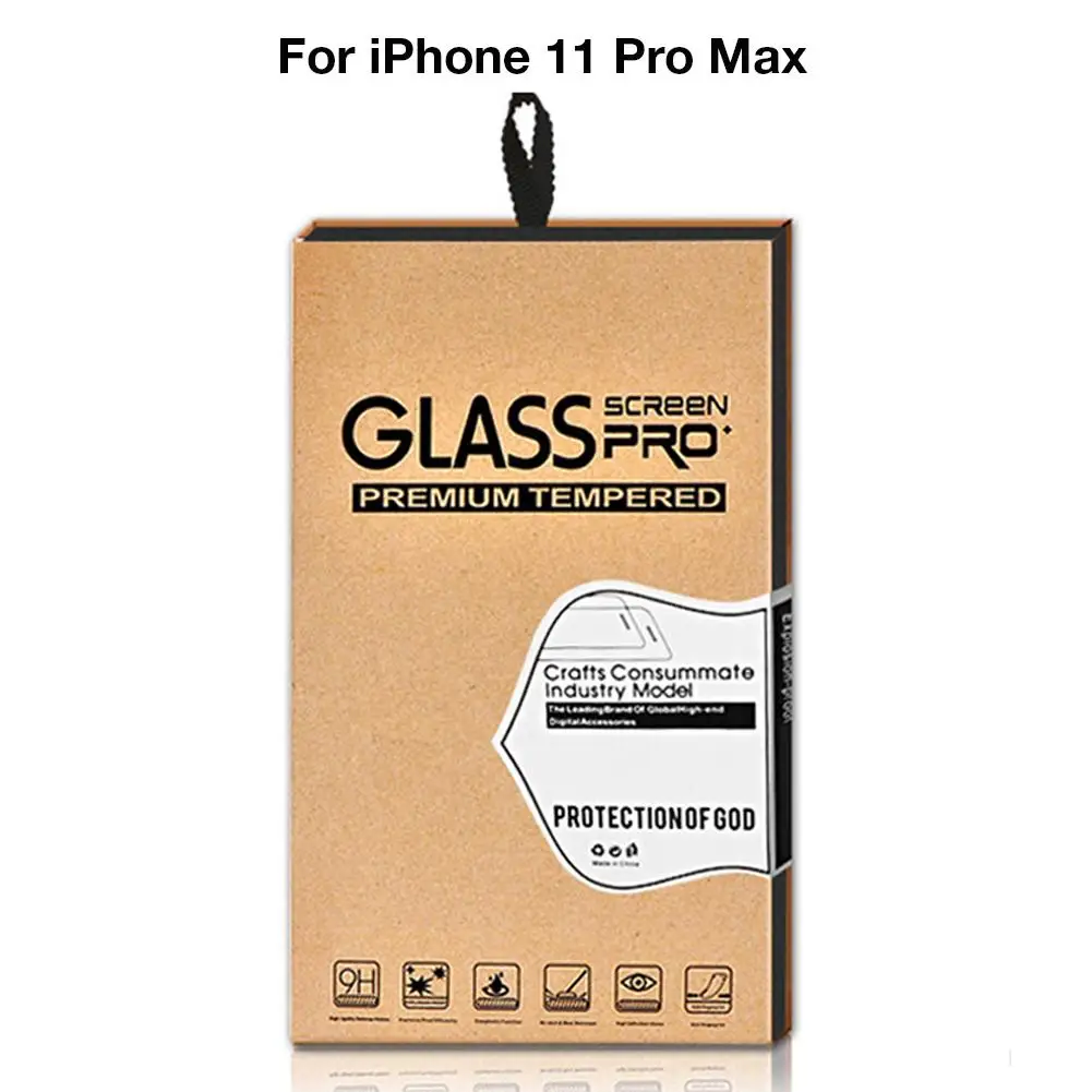 White Для IPhone 11 Pro Max 9H пленка из закаленного стекла на весь экран прозрачная защитная пленка без рамки для мобильного телефона - Цвет: White