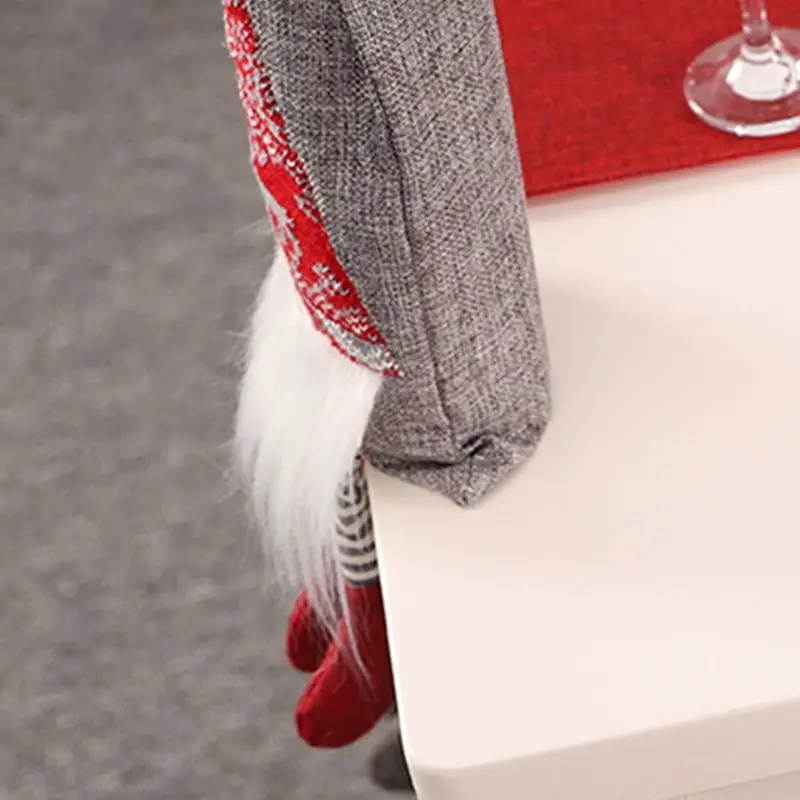 Christmas Swedish Gnome Santa Red Wine Bottle Cap Cover Holder Home Party Decor 831B