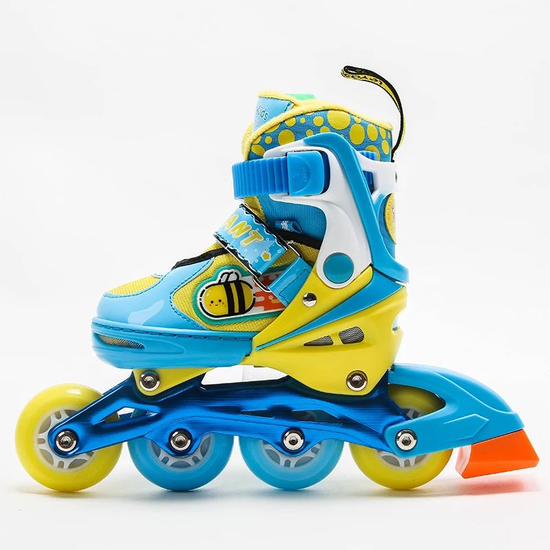 NEW Slalom Sliding Inline Roller Skates Shoes Adjustable Washable Flash Wheels Patines Beginner Kids Children 3-8 Years Old