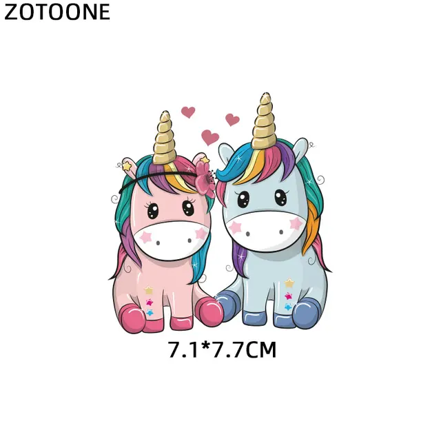 ZOTOONE Cute Cartoon Animal Patches Heat Transfer Iron on Patch for T-Shirt Children Gift DIY Clothes Stickers Heat Transfer G 1109