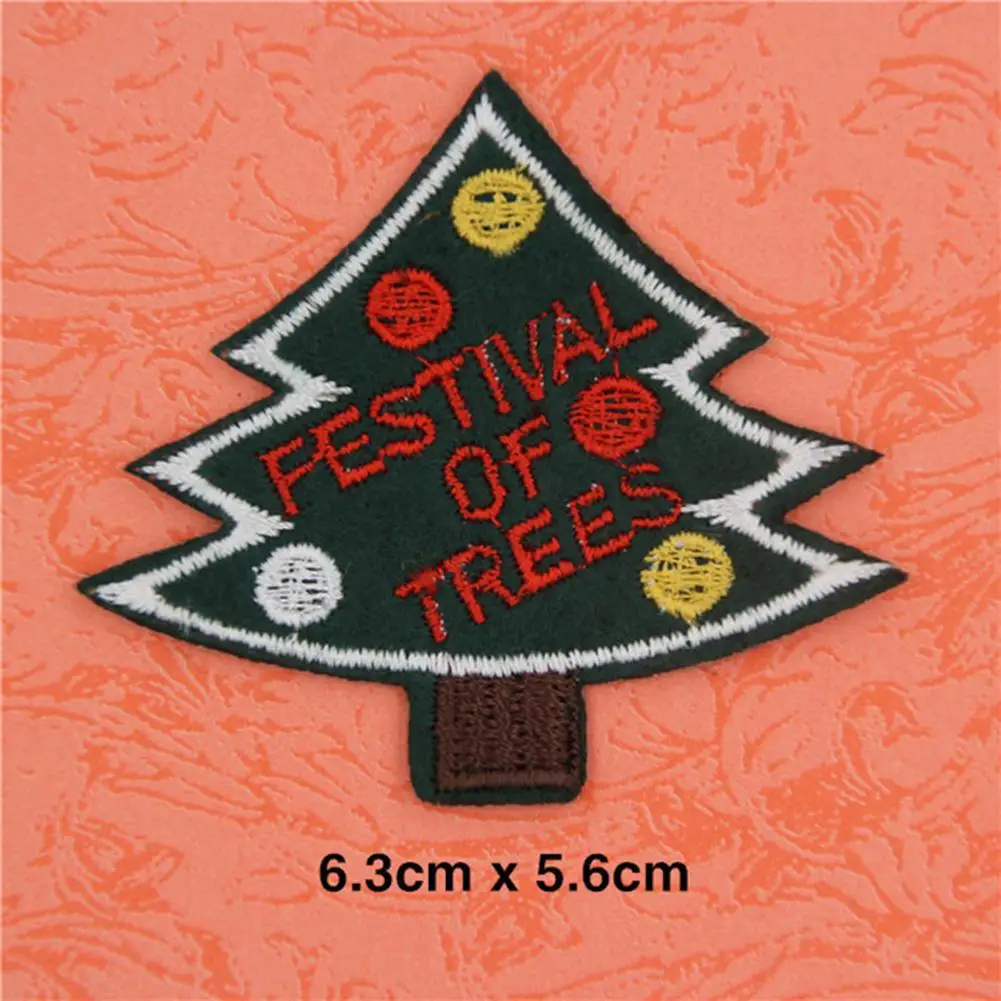

Sew Embroidery Apparel For Winter Clothing Jeans Sticker DIY Patch Christmas Xmas Deer Snowflake Cat Iron On Patches