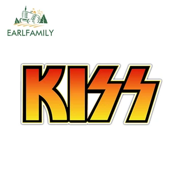 

EARLFAMILY 15cm x 6.7cm KISS Sticker Decal Funny Vinyl Car Stickers for Car Truck SUV Window Bumper Car Styling