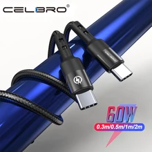 1m 2m 3m C Usb Para Cabo Usb C Pd 60w Cabo de Carregamento Tipo de Carga Rápida C Tipo C Para Tipo C Cabo Curto Pd Para Samsung Nota 20 s20