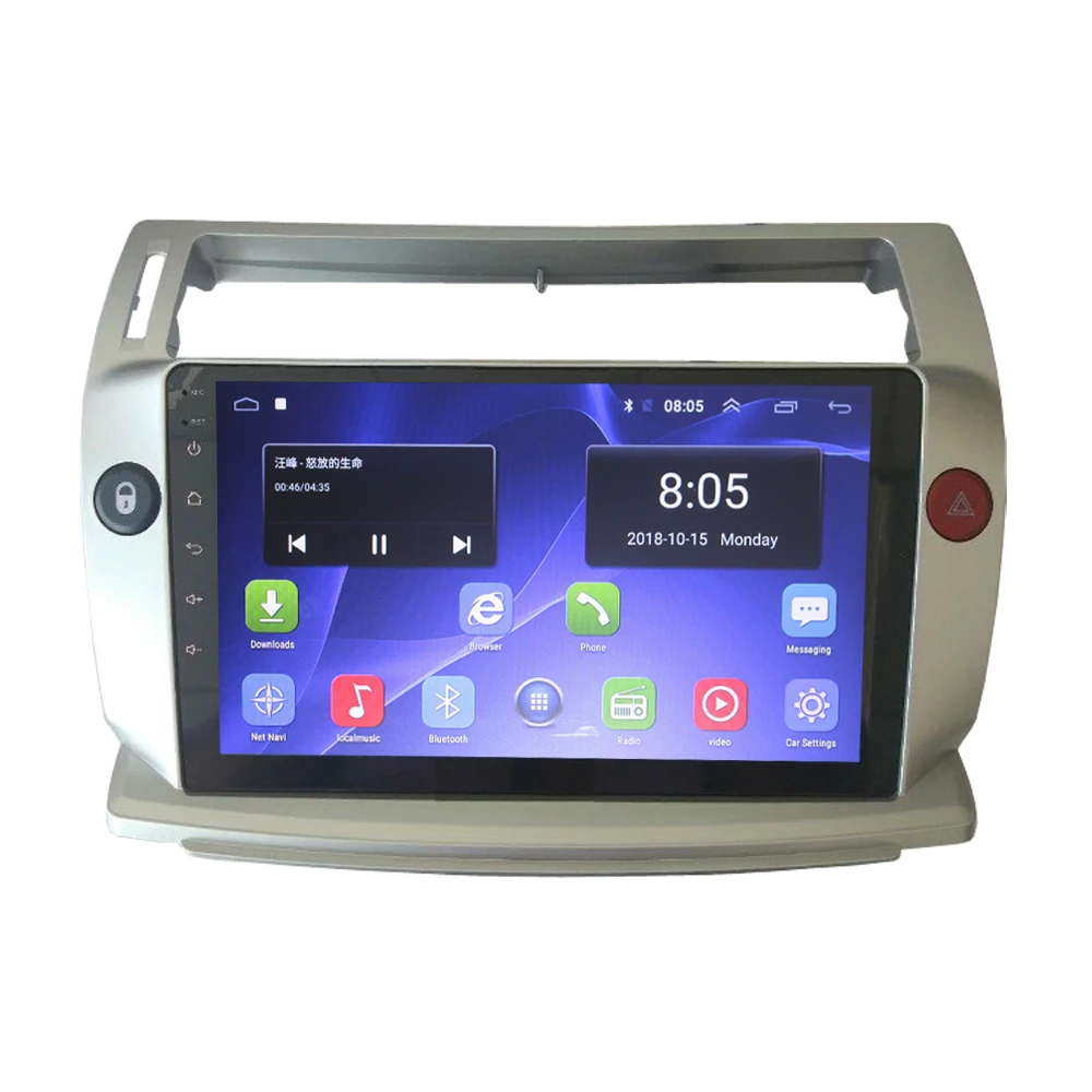 US $153.30 4G64G Android 90 2 Din Car Radio Audio GPS Navigation For Citroen C4 CTriomphe CQuatre 20042009 Undefined Car Accessories