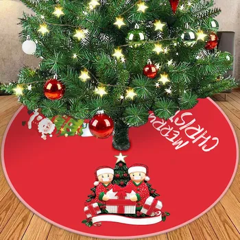 

Fashion Christmas Tree Skirt Carpet Floor Mat Cover for New Year 2021 Festive Party Supplies Tree Skirts Christmas Tree Decor