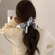 

Fashion And Elegant French Headband Tying Hair Silk Scarf Hair Rope Bow Knot Headdress Head Rope Ladies Women Hair Accessories