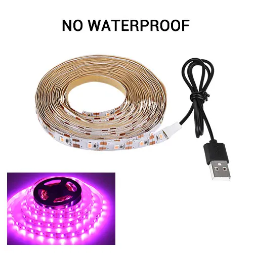 5 в USB СВЕТОДИОДНЫЙ светильник для выращивания, полный спектр светодиодных лент, светильник для растений SMD2835 60 Светодиодный фито-лампы для подкормки цветов, фитолампия, тент для выращивания - Испускаемый цвет: IP20 Non-waterproof