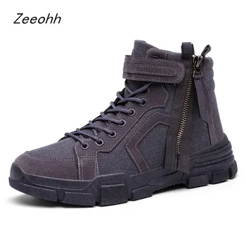 

2019 Brand Waterproof Men Shoes Winter Snow boots Outdoor High Top Sneakers Non-slip Wear Trekking Footwear Zapatos De Hombre