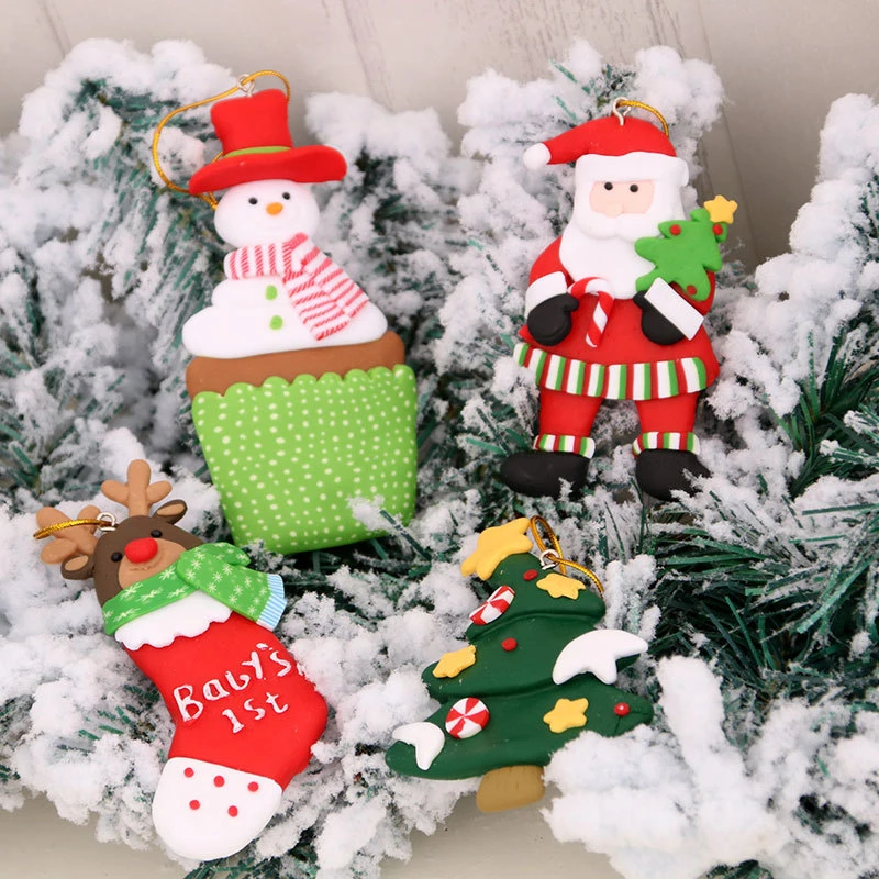 2022 Christmas Kids New Year 2022 Christmas Soft Pottery Xmas Tree Ornaments Pendant Pendant  Refrigerator Sticker Decorations For Home Kids Gifts|Pendant & Drop  Ornaments| - Aliexpress