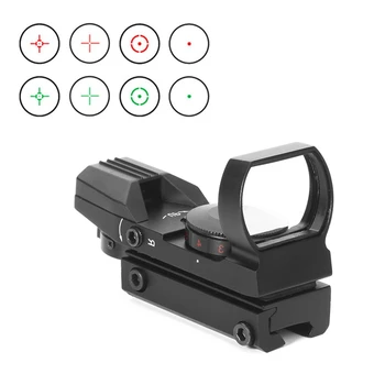 

New sight red dot holographic sight hunting Riflescope Reflex 4 reticle optical tactical sight fits 11mm 20mm airgun rail