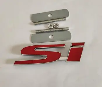 

10pcs Metal 3D SI logo car emblem Front Hood Grille badge Grill emblem Side rear trunk Sticker log Car styling accessories
