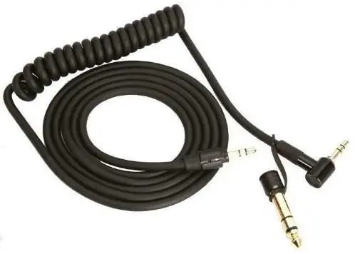 KUTOU Audio Cable for Beats by dr.dre Pro Detox Solo Studio Headphone Cable 3.5mm Spring Extension Cable with 6.5mm Adapter
