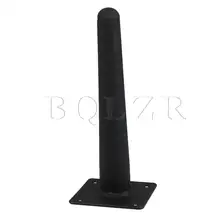 BQLZR Нержавеющая сталь Черный 20,5 см косая мебель ноги для стола