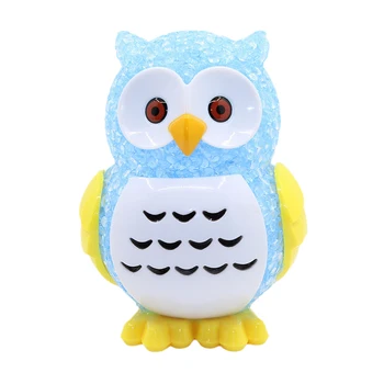 

Night Light Bedroom Battery Powered Led Cute Hotel Gift Owl Shape Crystal Atmosphere Lamp Bar Decorative 7 Color Changing