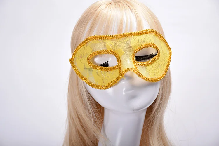 Венецианская маска Familysky с повязкой на половину лица, полосатая Прозрачная Сексуальная кружевная маска с плоской головкой, маска на Хэллоуин, маскарадные маски