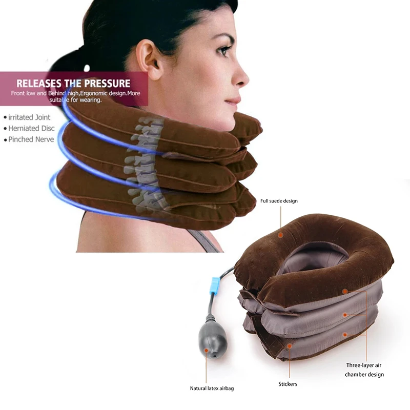 Pillow Traction-Apparatus-Device Neck-Stretcher Cervical-Collar Relief-Tractor Pain-Stress