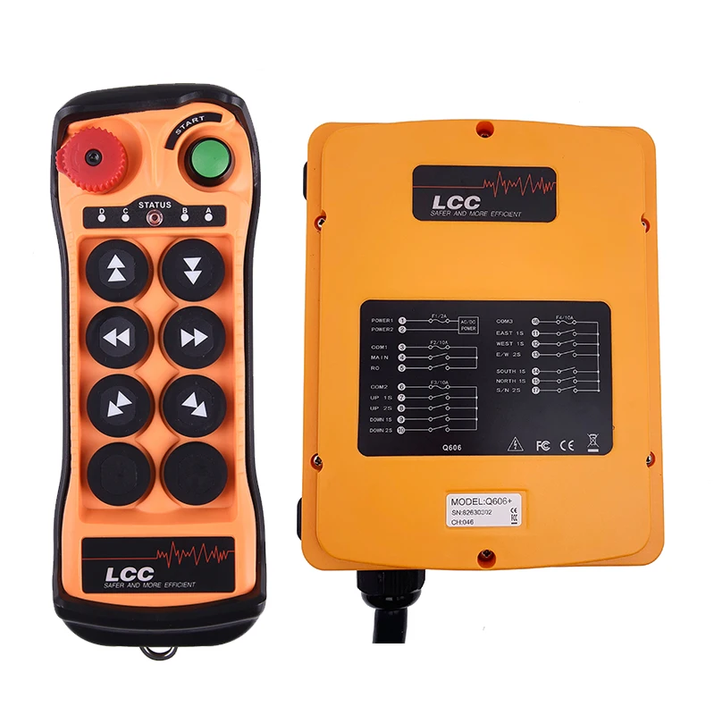 US $257.40 Q606 Rf Remote Control Bridge Crane And Gantry Crane Pendant Station Push Button Switch