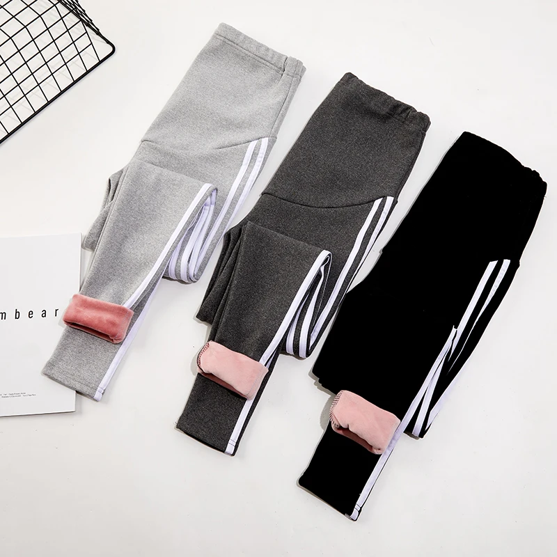 Winter Cotton Maternity Plus Velvet Thickening Leggings Pregnancy High Elastic Stomach Lift Warm Pants   Clothes 5