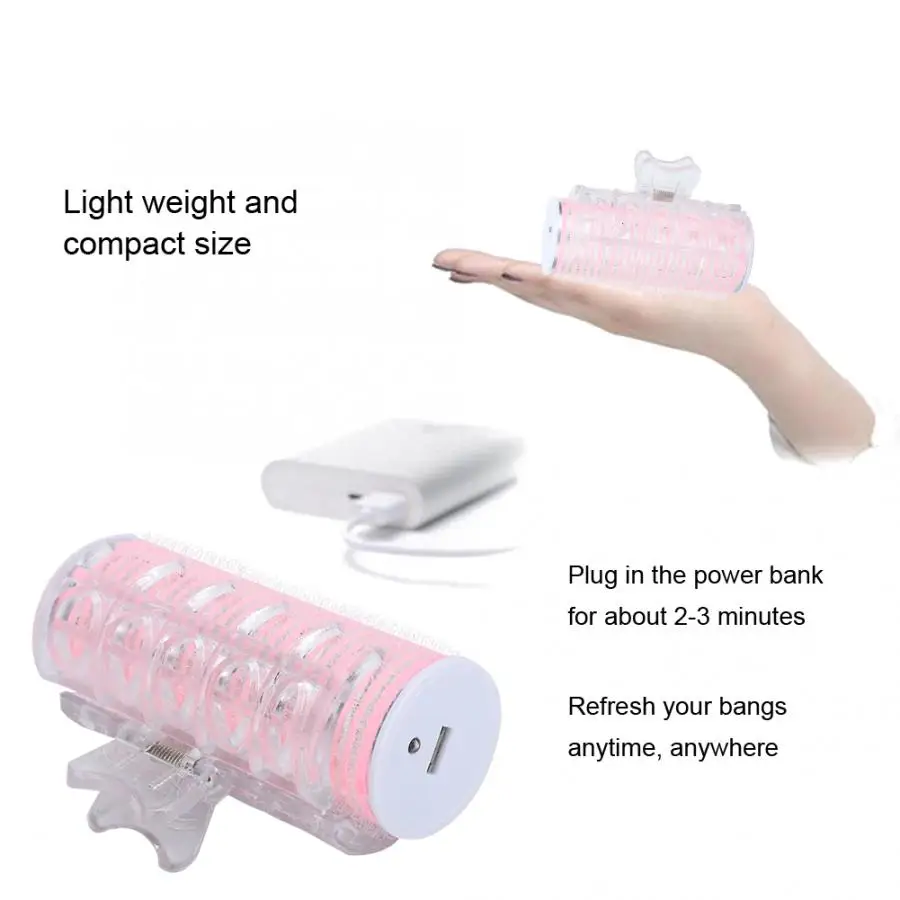 USB Portable Electric Hair Roller Bangs Curling Hair Styling Tool Mini Electric Curler Home Use Hairdressing Roller