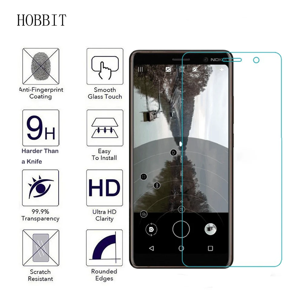 10 шт. в партии Bluk для Nokia 7 Plus 0,3 мм 2.5D прозрачная 9H защитная пленка из закаленного стекла для Nokia 7 Tranparent Анти-Царапины ЖК-пленка