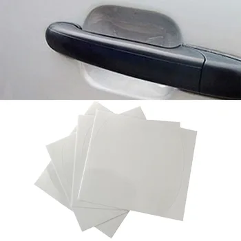 

100% Brand New 4pcs Universal Invisible Car Door Handle Protective Vinyl Protector Films Easy To Remove Without