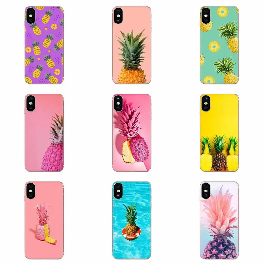 Мягкий ТПУ мобильный телефон чехол ананас для Apple iPhone 4 4S 5 5C 5S SE 6 6S 7 8 11 Plus Pro X XS Max