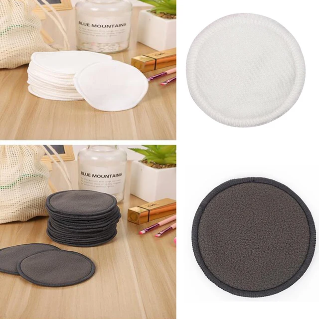 disque demaquillant tissu réutilisables en fibre de bambou, tampons en coton lavables – Image 4