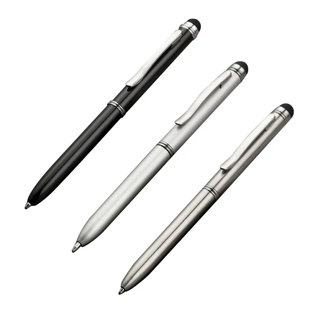 2 in 1 Capacitive Practical Touch Screen Stylus Metal Ballpoint Pen for Mobile Phone iPad Writing Tool Office Supplies | Канцтовары для