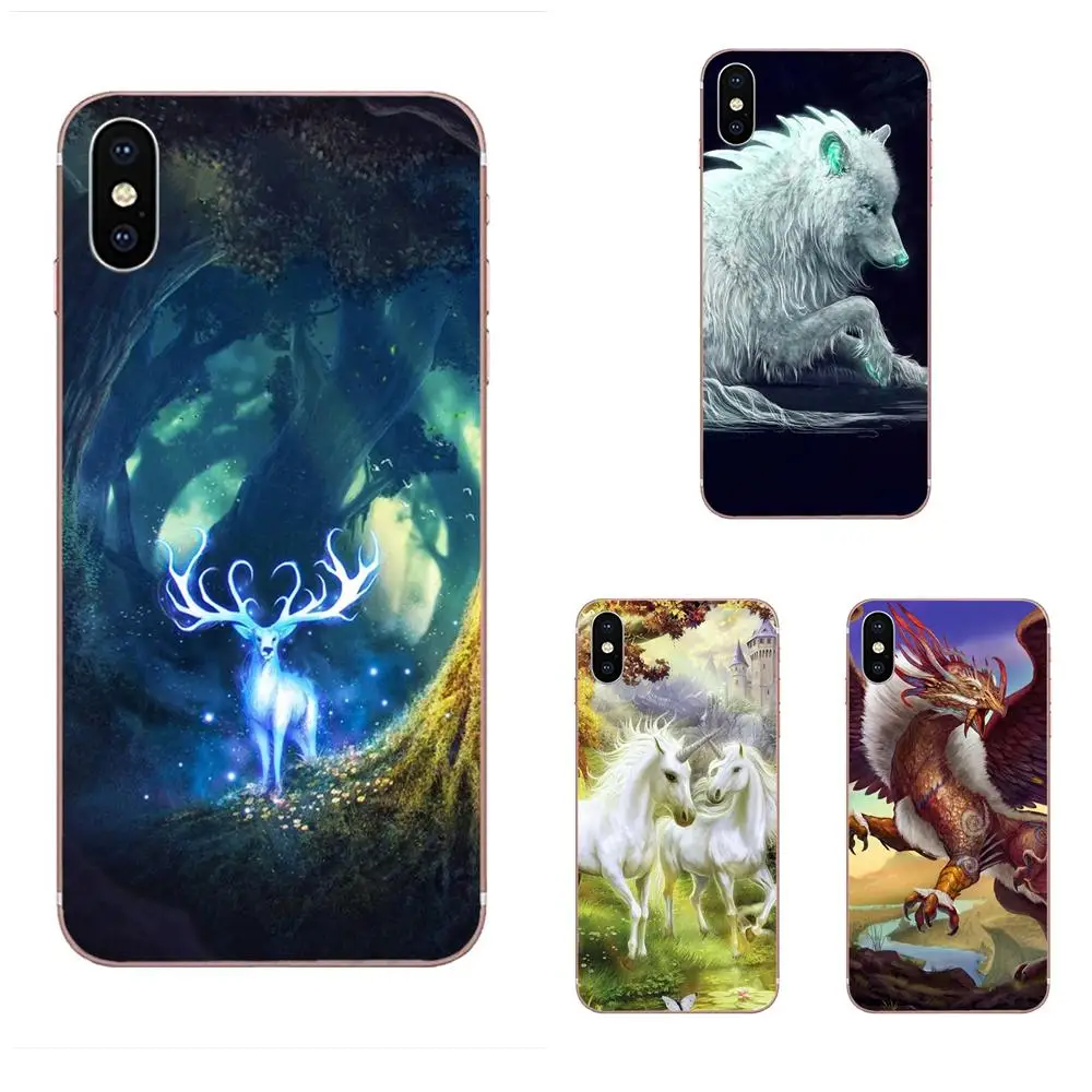 For Huawei Honor Mate 7 7A 8 9 10 20 V8 V9 V10 G Lite Play Mini Pro P Smart TPU Cell Case Beautiful Fantasy Animals | Мобильные