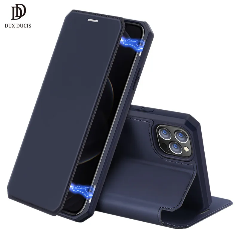Чехол-книжка для iPhone 12 Pro Max DUX DUCIS Skin X Series Магнитный кожаный чехол-бумажник с