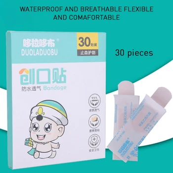 

30pcs Strips Band Aid Kids Waterproof Bandages Medical Breathable Safety High Quality One-off Adhesive Bandages Tapes m