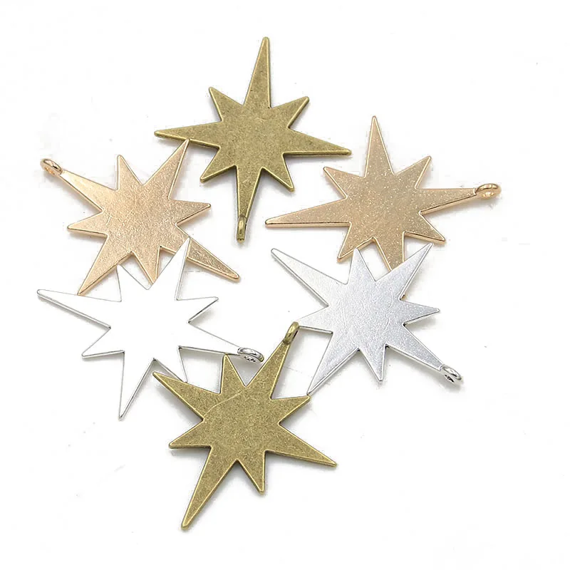 

Очаровательная восьмиугольная звезда, 20 шт., 35*40 мм, три цвета, рождественская подвеска из металлического сплава, ювелирные изделия «сделай сам», Аксессуары для ожерелья