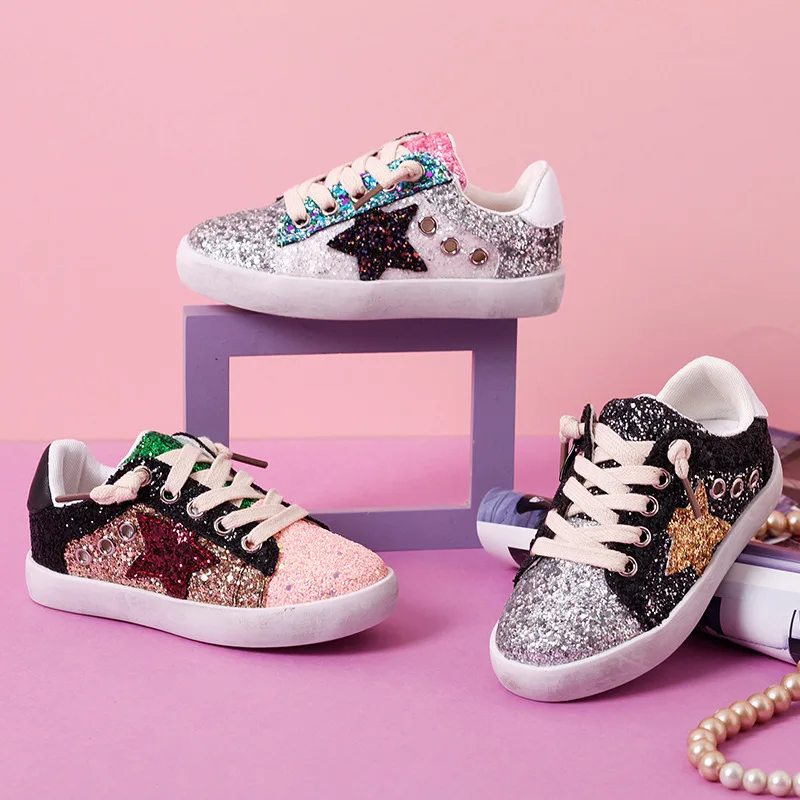 

Children's shoes 2018 autumn new boy sequined breathable high-top shoes, children's five-pointed star free shipping # 12