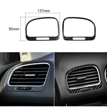 

2x Carbon Fiber Dashboard Side Air Vent Outlet Cover For VW Golf 6 MK6 GTI 08-12 New