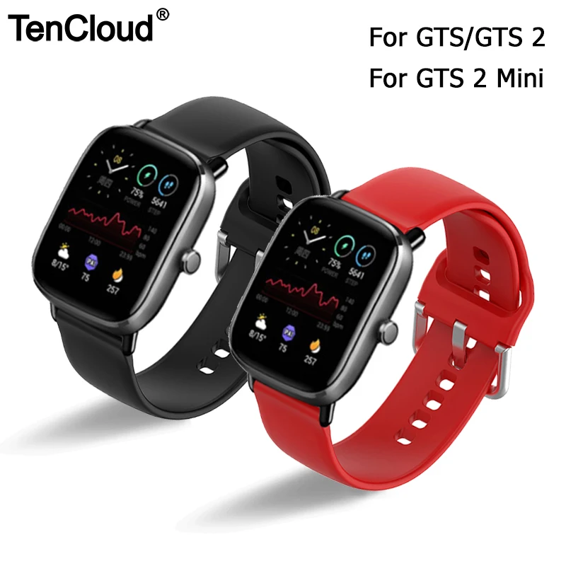 Silicone Band For Amazfit Gts 3 2 Mini 2e Watch Strap For Amazfit Bip S U  Pro Pop Zepp E Gtr 42mm Wristband Replacement Bracelet - Smart Accessories  - AliExpress