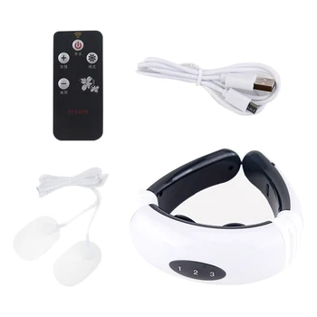 

Electric Neck Massager & Pulse Back With Remote Controller Far Infrared Heating Pain Relief Tool Health Care Relaxation Machine