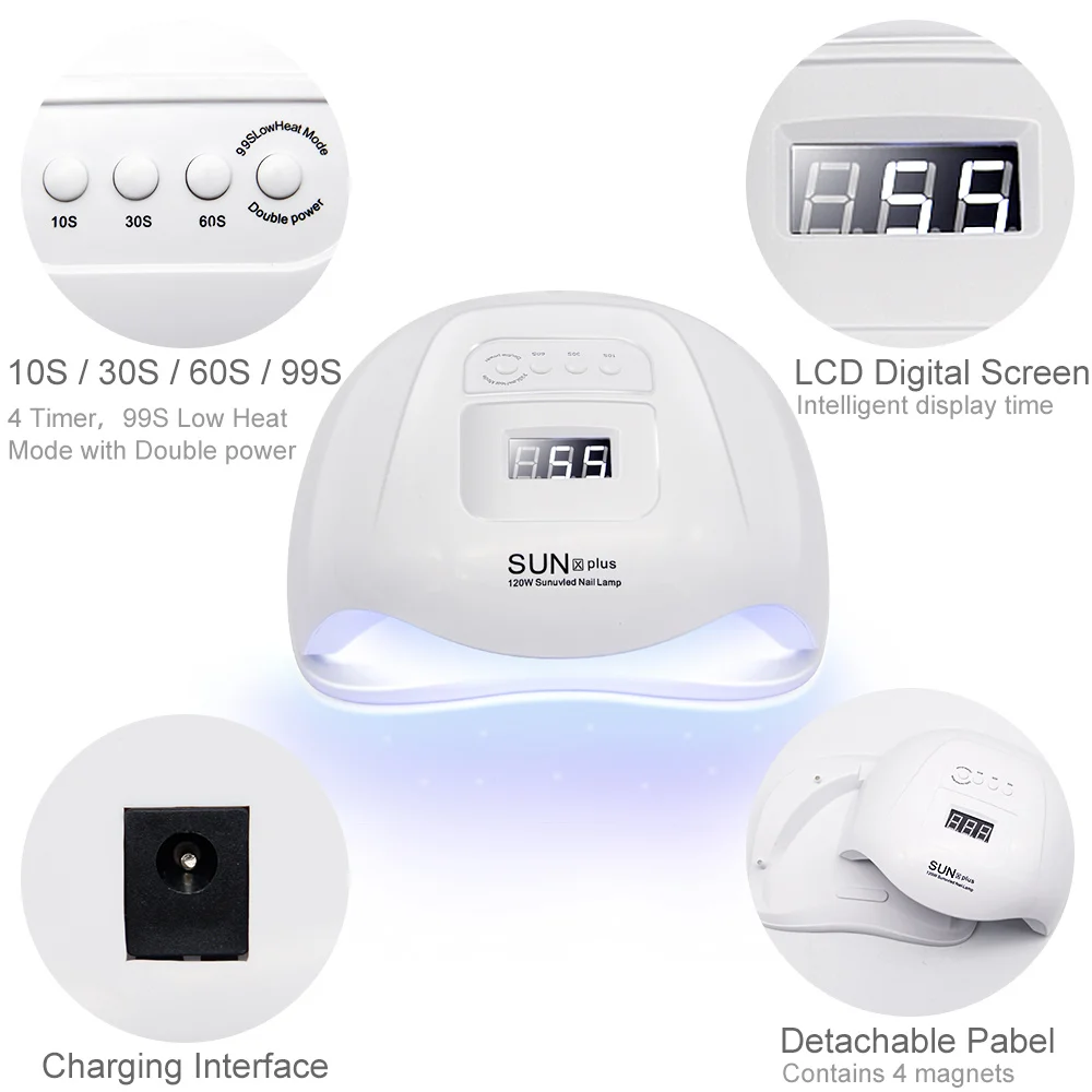 Kaufen 72W Nagel Trockner Maniküre UV LED Nagel lampe Mit LCD Display 4 Timer Automatische Sensor Für Nail art Salon alle Gel Nagellack